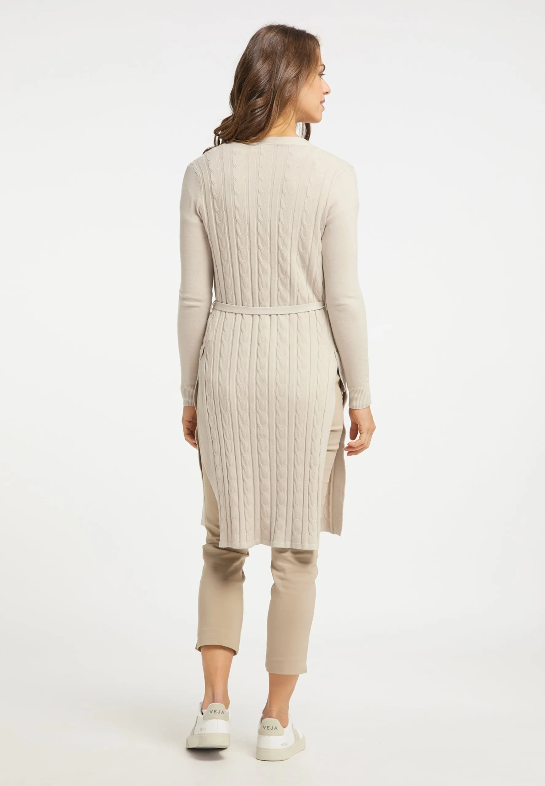 Usha Vesten Gebreid Vest Dames Beige 5 Usha Vesten Gebreid Vest Dames Beige - Afbeelding 3