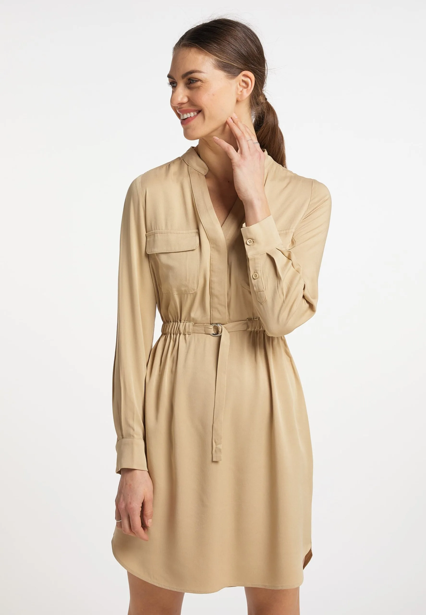 Mini Jurken Jurk Dames Sand 4 Mini Jurken Jurk Dames Sand - Afbeelding 2