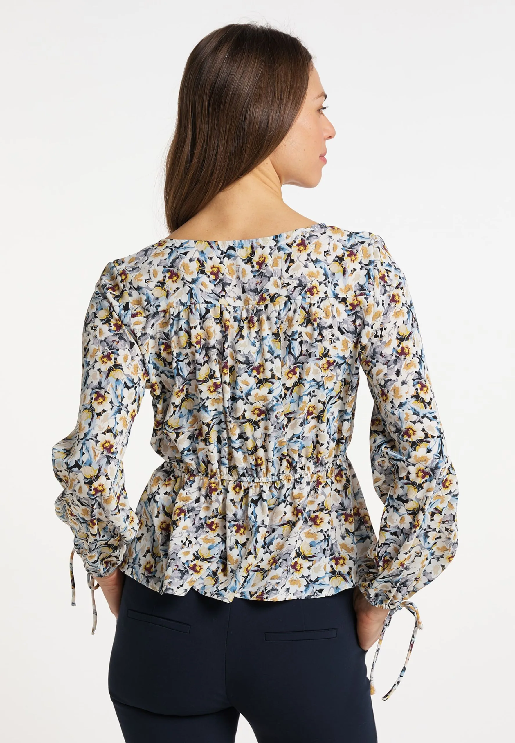 Usha Blouses & Tunieken Blouse Dames Marine 5 Usha Blouses & Tunieken Blouse Dames Marine - Afbeelding 3