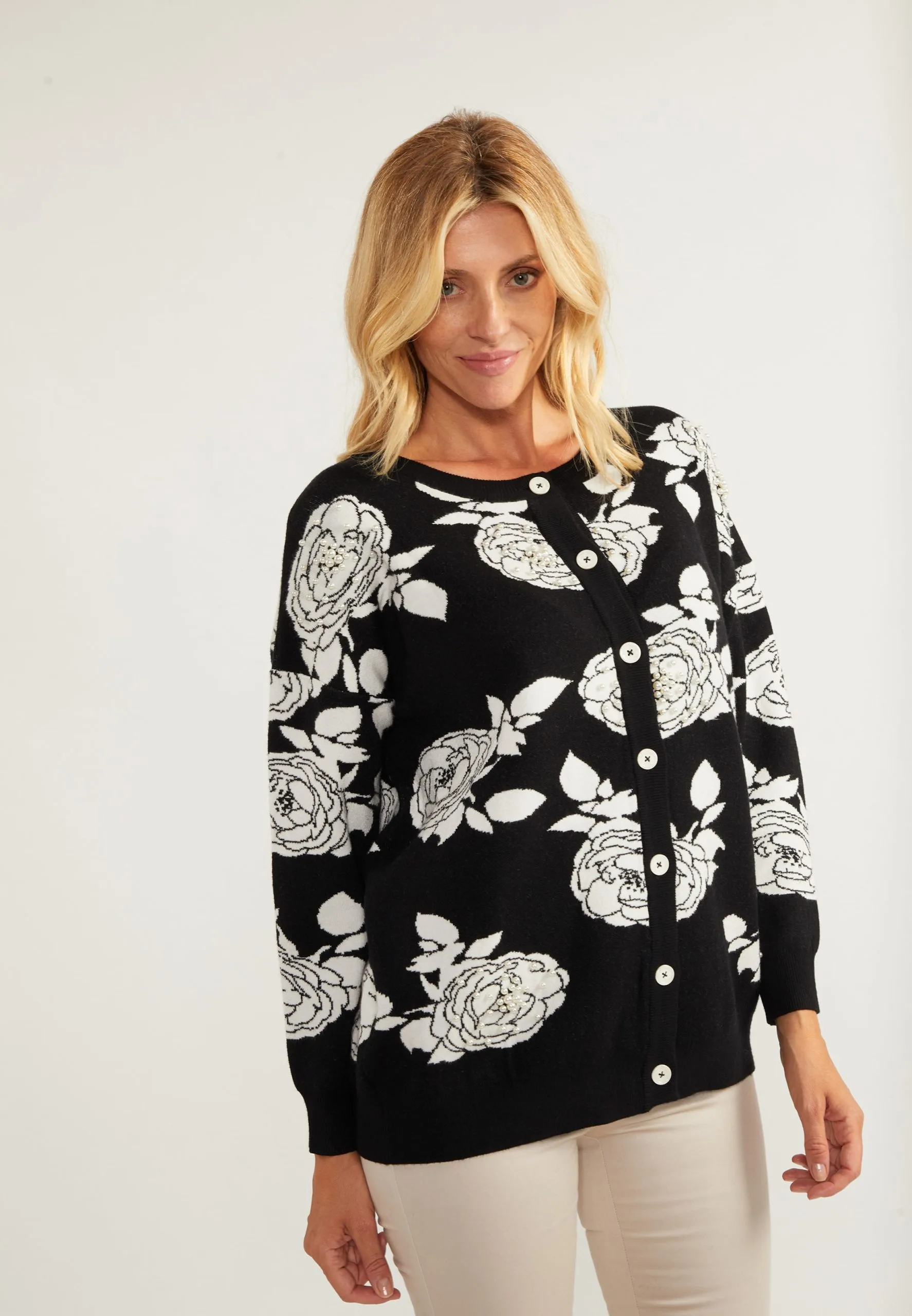 Usha Vesten Gebreid Vest Sivene Dames Zwart 4 Usha Vesten Gebreid Vest Sivene Dames Zwart - Afbeelding 2