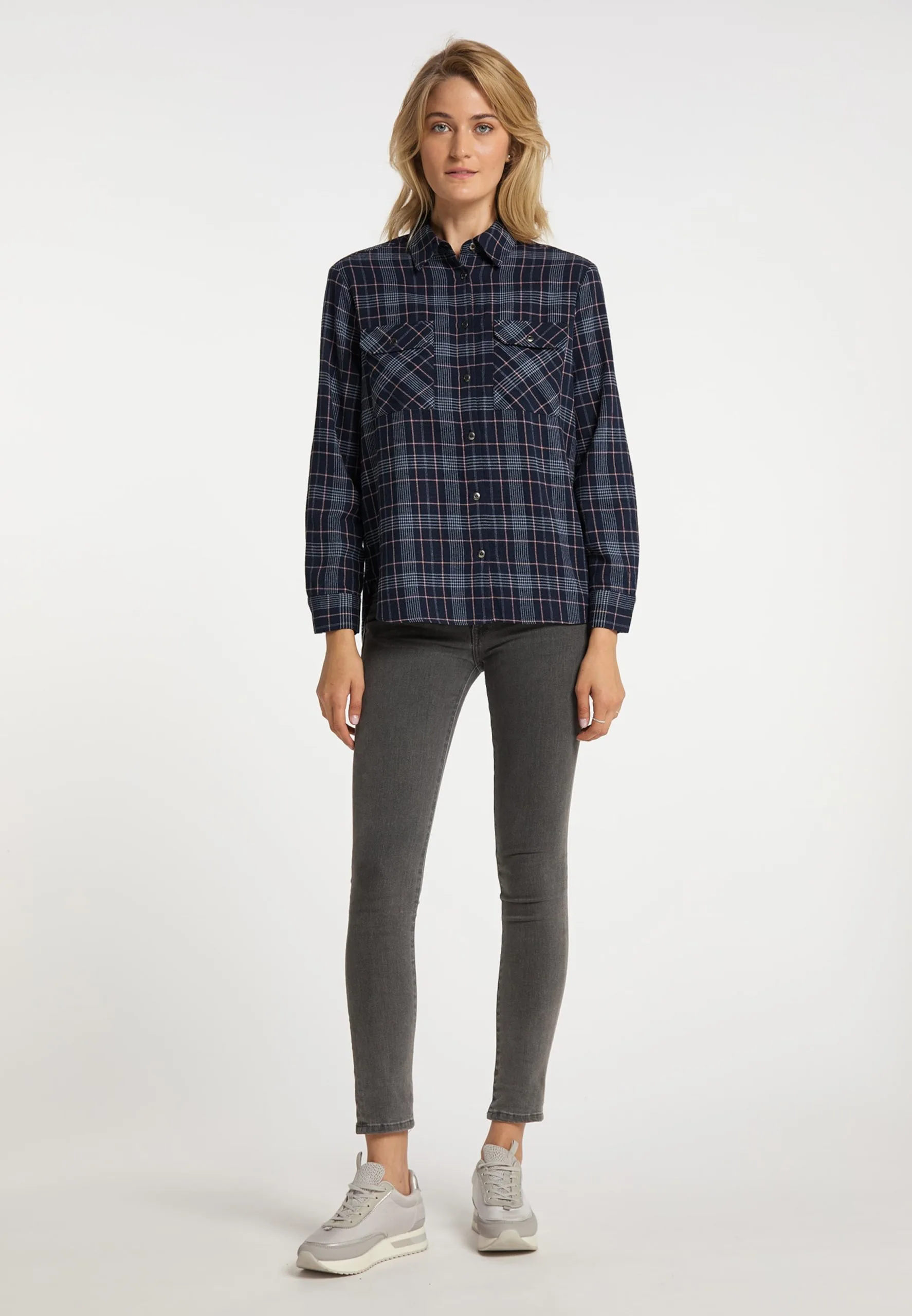 Blouseshirts Blouse Dames Lichtblauw / Donkerblauw 6 Blouseshirts Blouse Dames Lichtblauw / Donkerblauw - Afbeelding 4