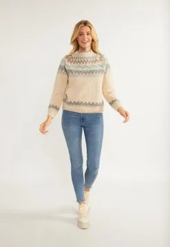 Fijngebreide Truien Trui Fenia Dames Beige 10 Fijngebreide Truien Trui Fenia Dames Beige -Aanbiedingen Usha Winkel e806614f3d4e697d74b0200605f91245