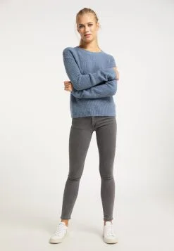 Fijngebreide Truien Trui Dames Smoky Blue -Aanbiedingen Usha Winkel e89b5480bbfb71b6f6958f2764508bae