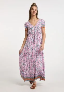 Maxi Jurken Jurk Dames Rosa / Oudroze -Aanbiedingen Usha Winkel ea2f86d4799b0ba58e90e67ed4502b0f