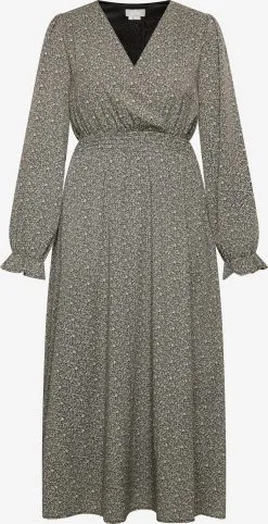 Usha Maxi Jurken Jurk Dames Zwart / Wit