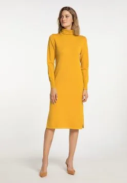 Usha Gebreide Jurken Gebreide Jurk Dames Goudgeel -Aanbiedingen Usha Winkel f0680a5ad2d83b946910a784e16b8c0f