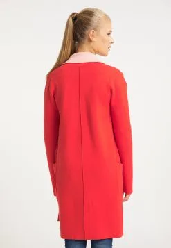 Vesten Gebreid Vest Dames Knalrood / Pastelrood -Aanbiedingen Usha Winkel f38ddf438bd9cb60c33cc228531990b8