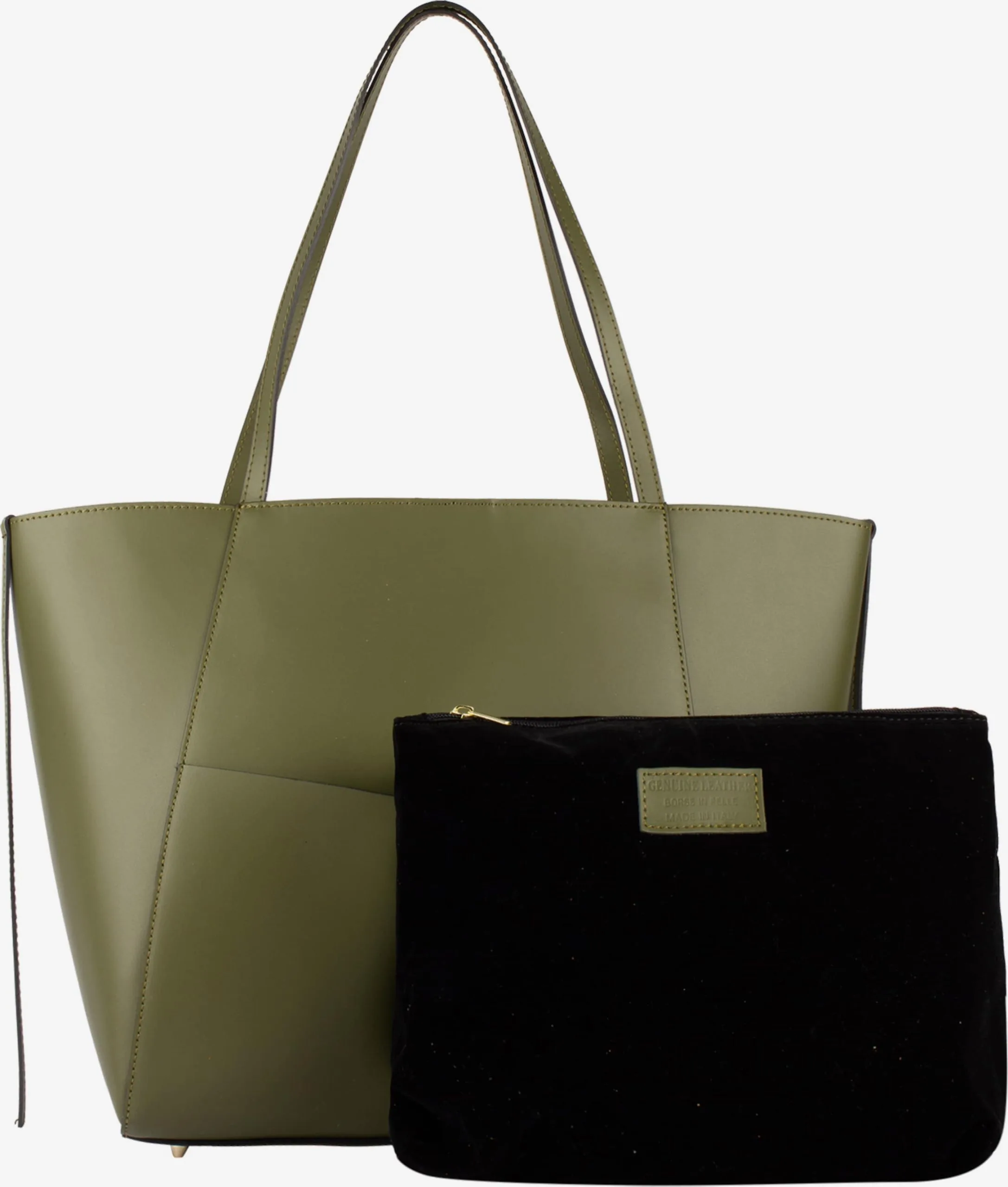 Usha Shoppers Shopper Dames Olijfgroen 6 Usha Shoppers Shopper Dames Olijfgroen - Afbeelding 4