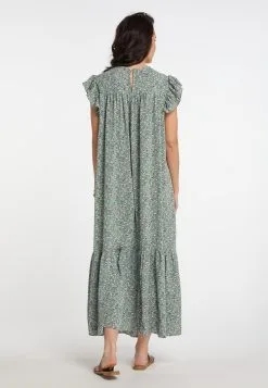 Maxi Jurken Jurk Dames Groen -Aanbiedingen Usha Winkel f52790b914f65ad3ccaaba72b2282768