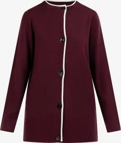 Vesten Gebreid Vest Dames Bordeaux