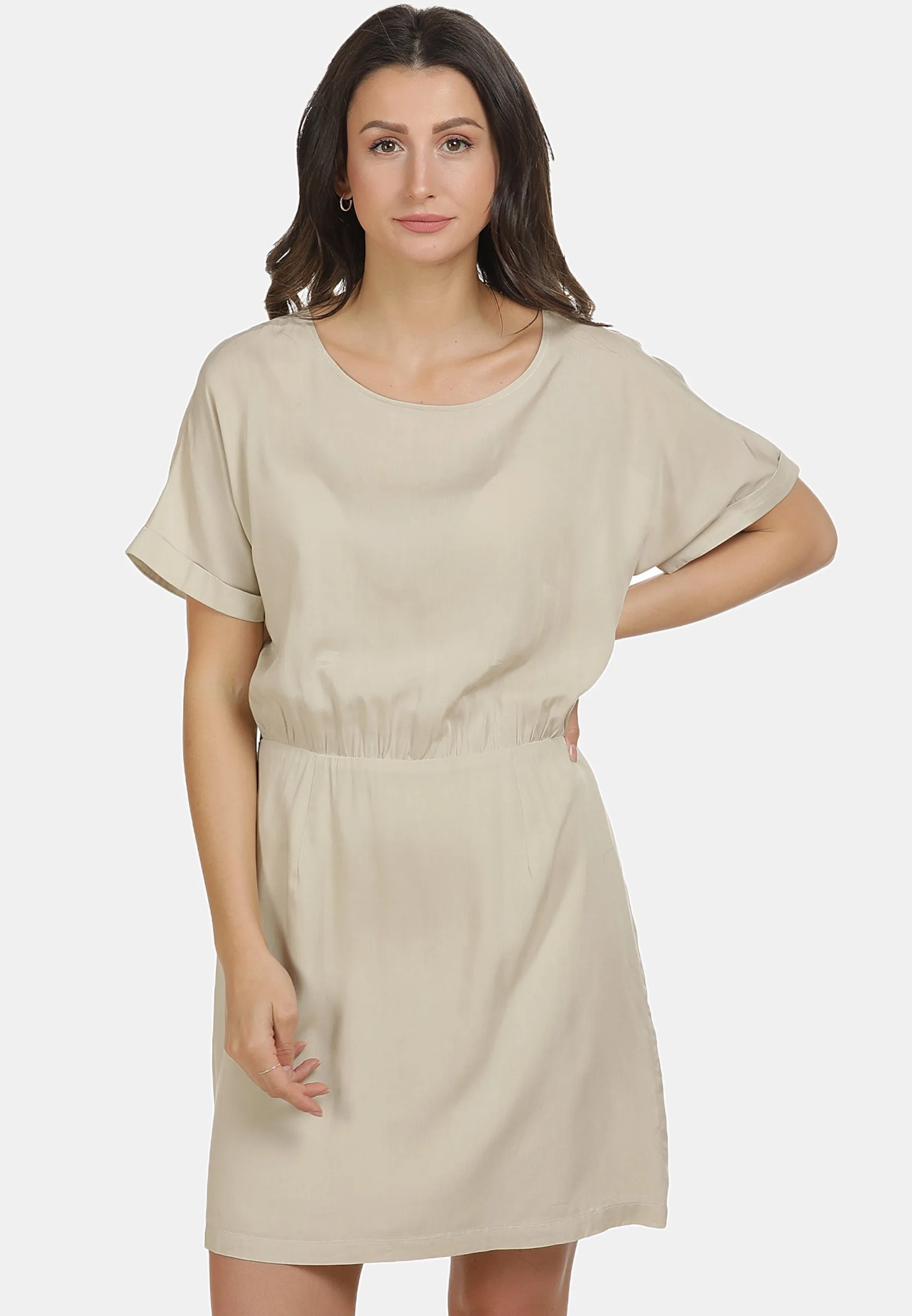 Zomerjurken Zomerjurk Dames Lichtbeige 4 Zomerjurken Zomerjurk Dames Lichtbeige - Afbeelding 2