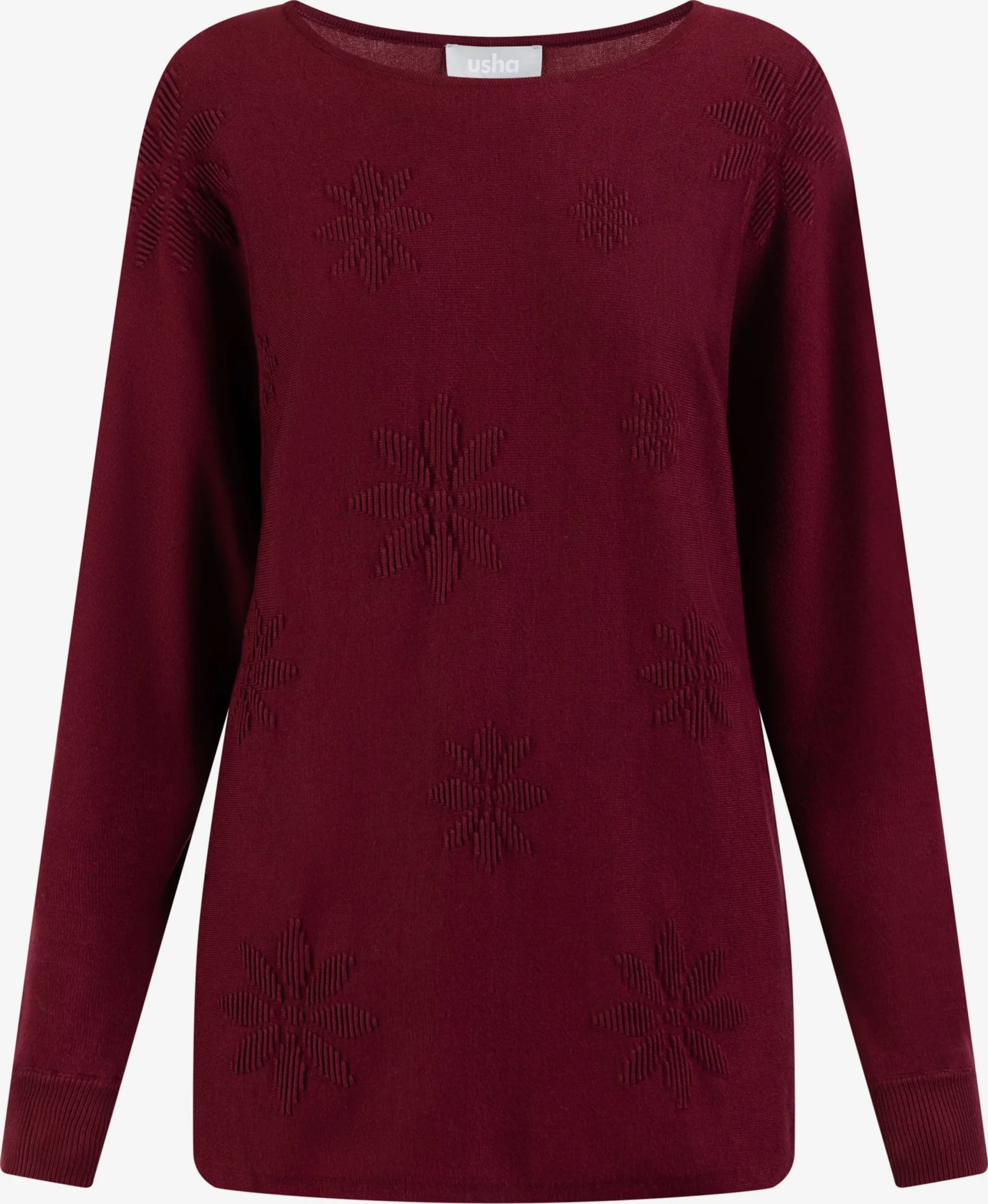 Usha Fijngebreide Truien Trui Dames Kersrood 3 Usha Fijngebreide Truien Trui Dames Kersrood
