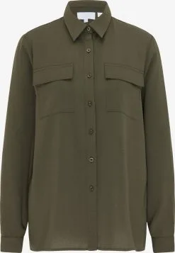 Overhemden Blouse Dames Kaki